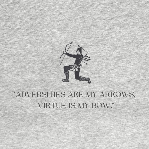 Minimalist Stoic Archer by Epictetus